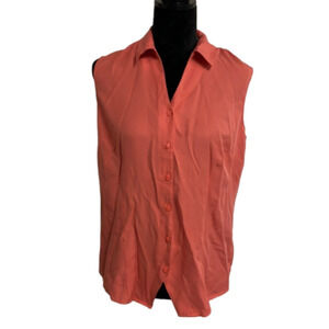 Jm Collection coral sleeveless top size XL